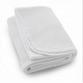 Fleece Baby Blanket - Pure White (30"x40")